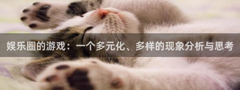 天富：娱乐圈的游戏：一个多元化、多样的现象分析与思考